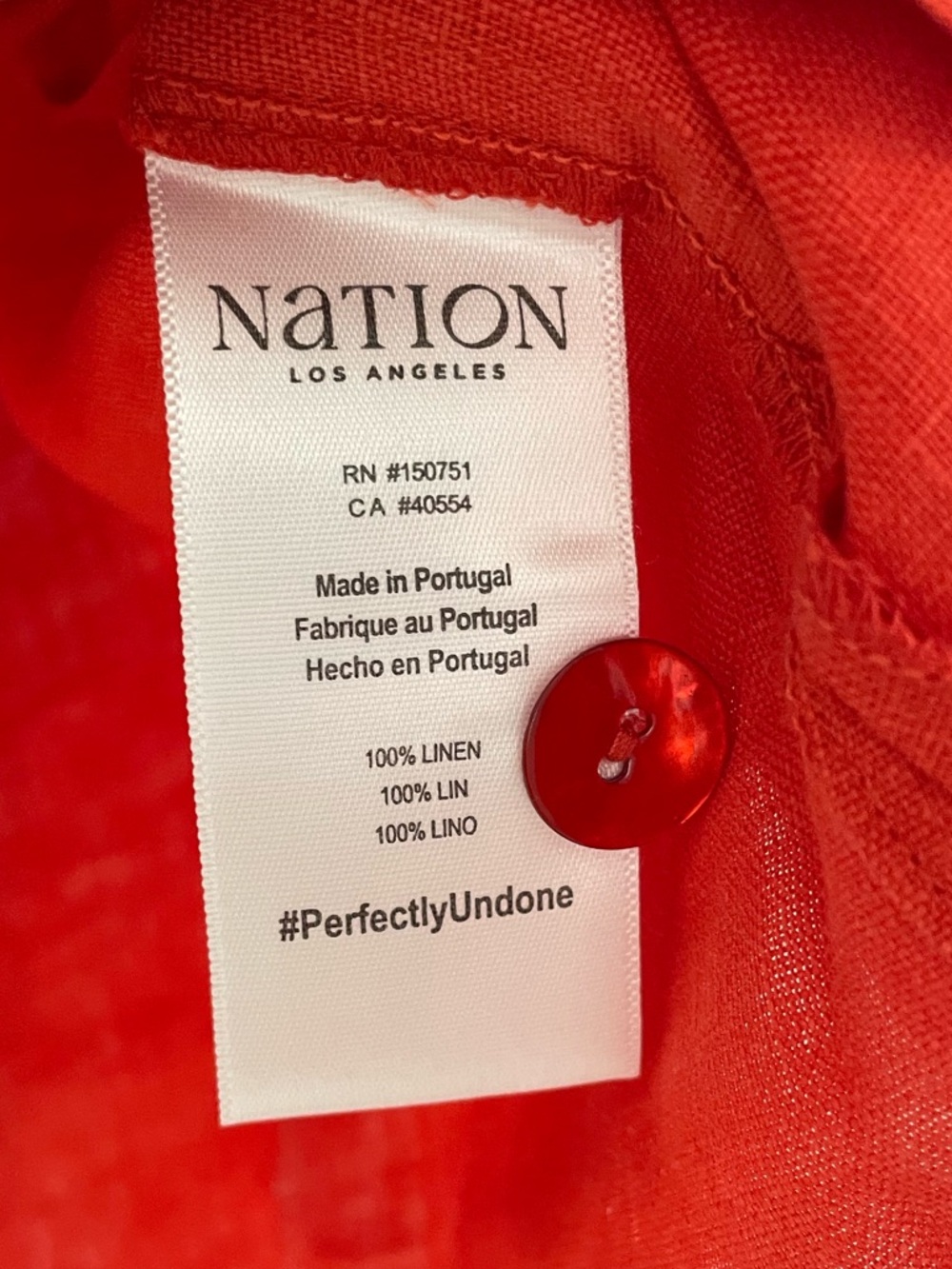 NWT Nation LTD 100% Linen Cara Tank in Aurora Red NEW.       21 - Picture 9 of 10